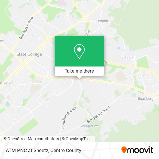 ATM PNC at Sheetz map