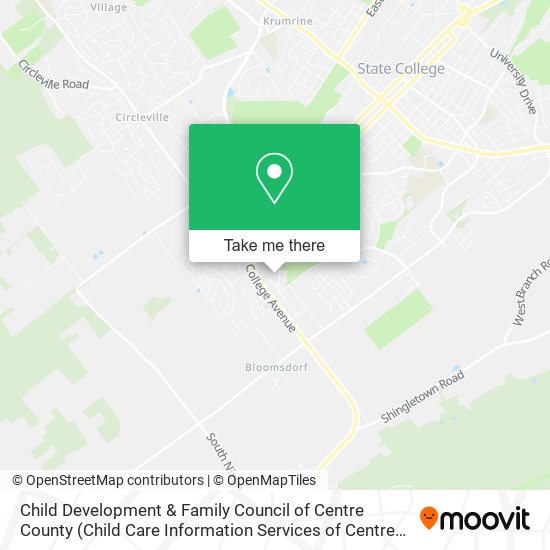 Child Development & Family Council of Centre County map