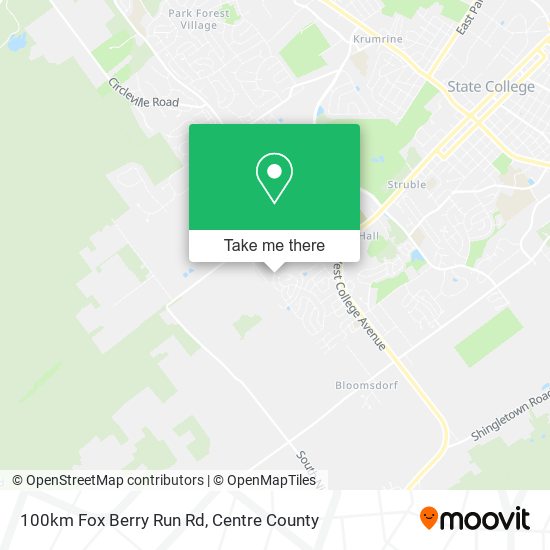 Mapa de 100km Fox Berry Run Rd