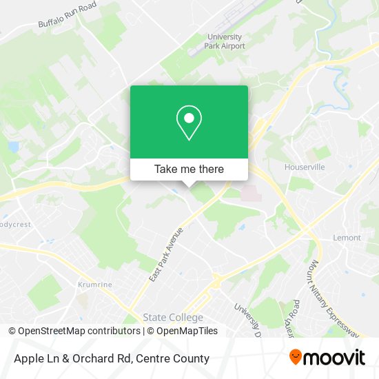 Apple Ln & Orchard Rd map