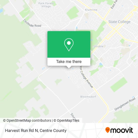 Harvest Run Rd N map