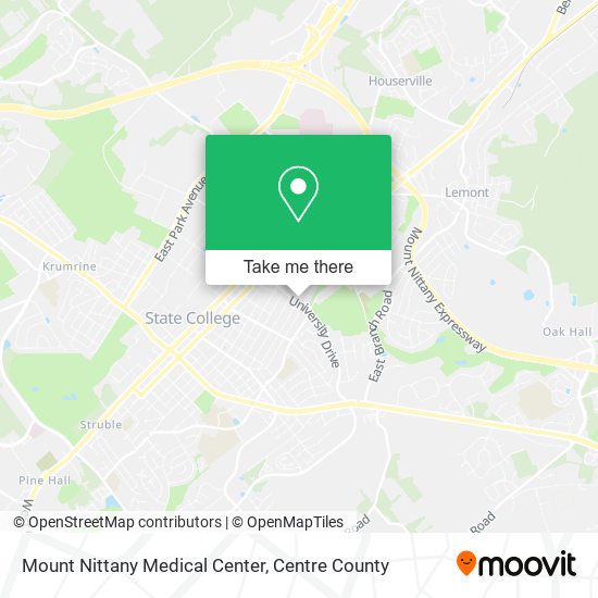 Mapa de Mount Nittany Medical Center