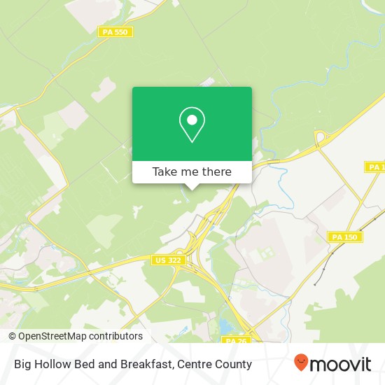 Big Hollow Bed and Breakfast map