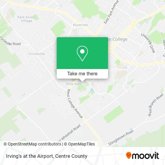 Irving's at the Airport map