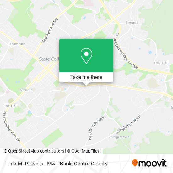 Tina M. Powers - M&T Bank map