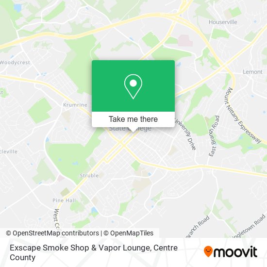 Exscape Smoke Shop & Vapor Lounge map