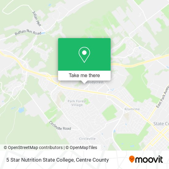 Mapa de 5 Star Nutrition State College