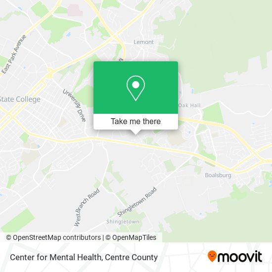 Center for Mental Health map