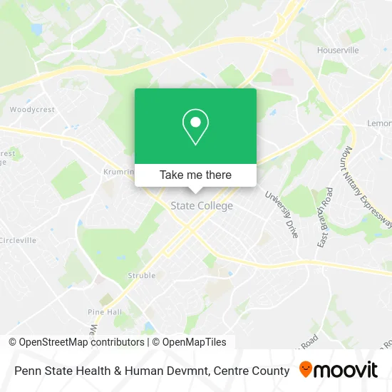 Penn State Health & Human Devmnt map