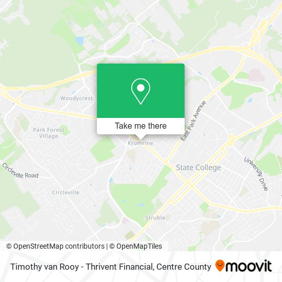 Mapa de Timothy van Rooy - Thrivent Financial