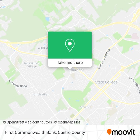 First Commonwealth Bank map