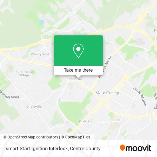 smart Start Ignition Interlock map
