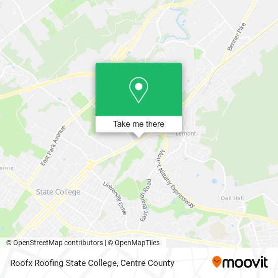 Roofx Roofing State College map