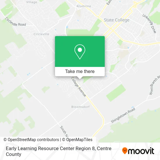 Early Learning Resource Center Region 8 map