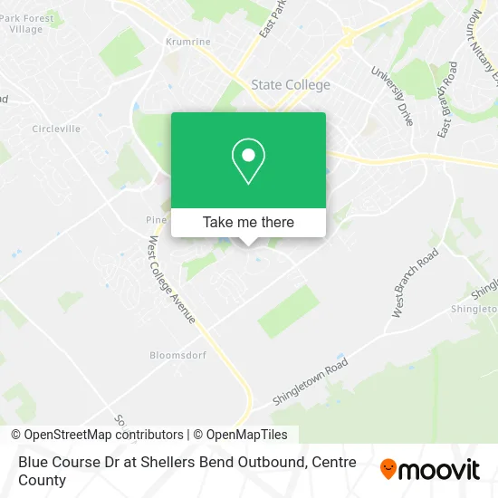 Blue Course Dr at Shellers Bend Outbound map