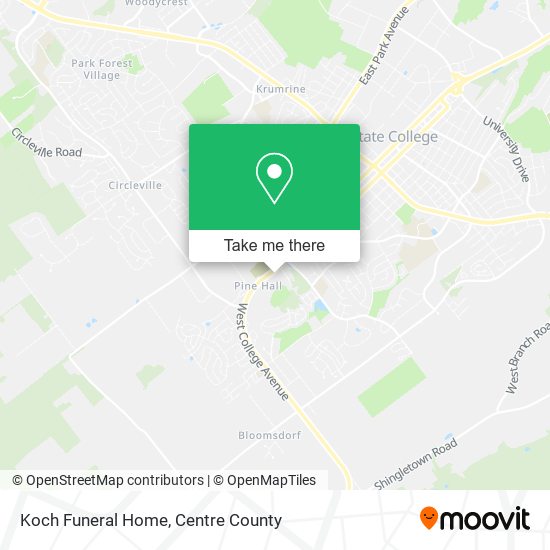 Koch Funeral Home map