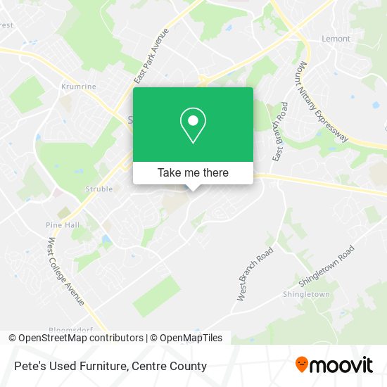 Mapa de Pete's Used Furniture