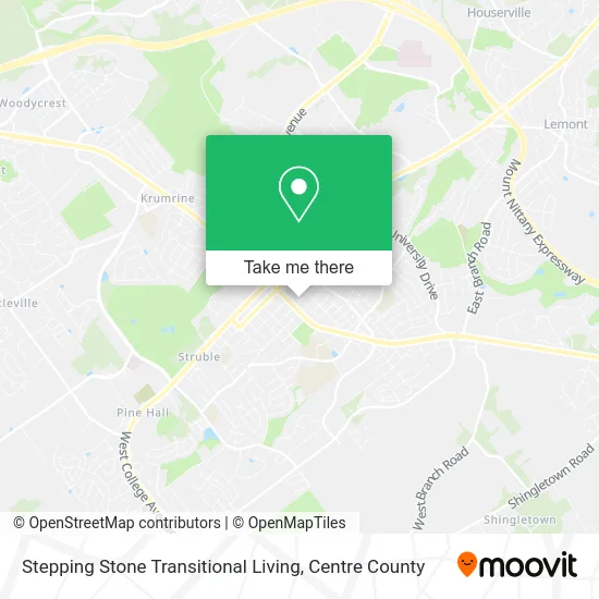 Stepping Stone Transitional Living map