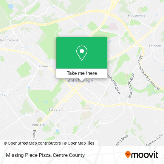 Missing Piece Pizza map