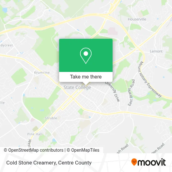 COLD STONE CREAMERY map