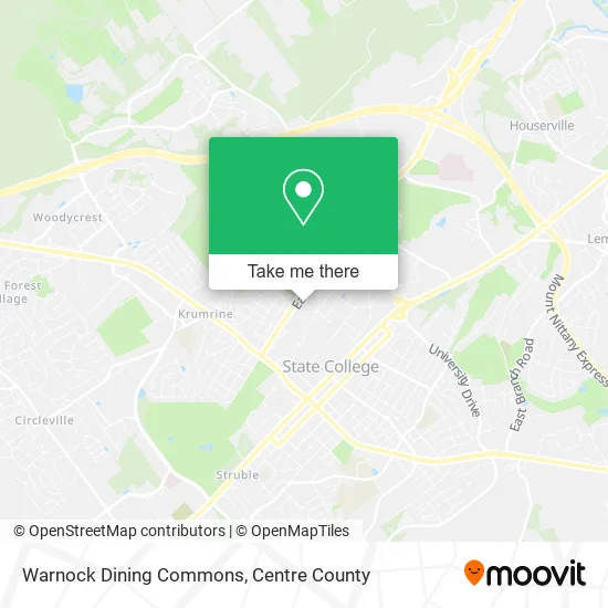 Warnock Dining Commons map