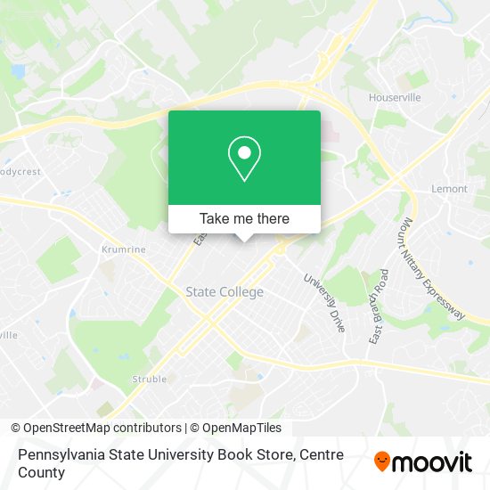 Pennsylvania State University Book Store map