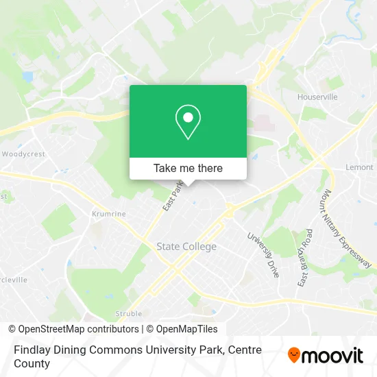 Findlay Dining Commons University Park map