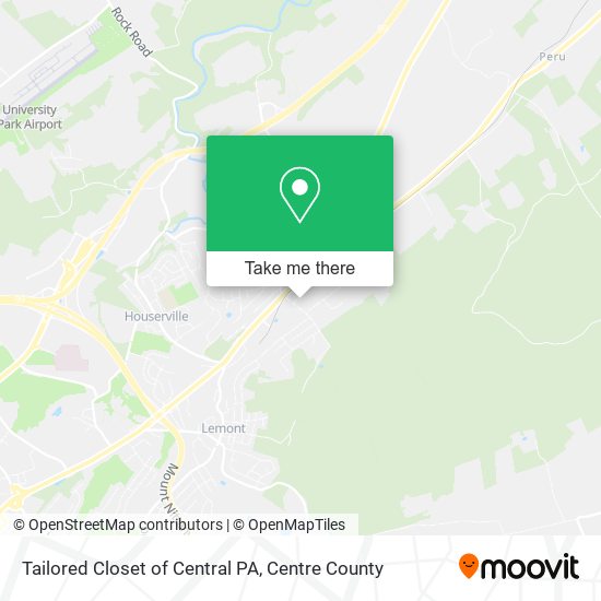 Mapa de Tailored Closet of Central PA