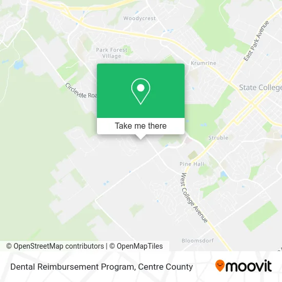 Dental Reimbursement Program map