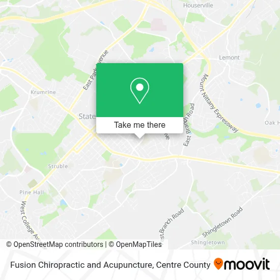 Fusion Chiropractic and Acupuncture map