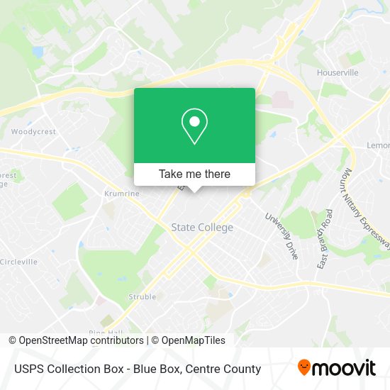 USPS Collection Box - Blue Box map