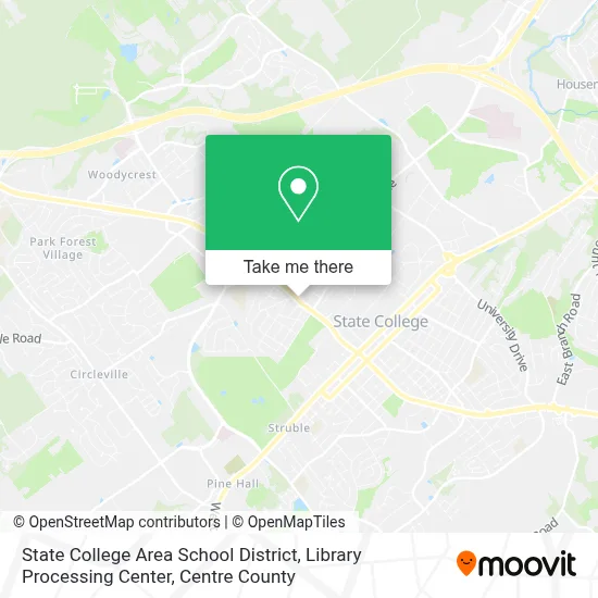 State College Area School District, Library Processing Center map