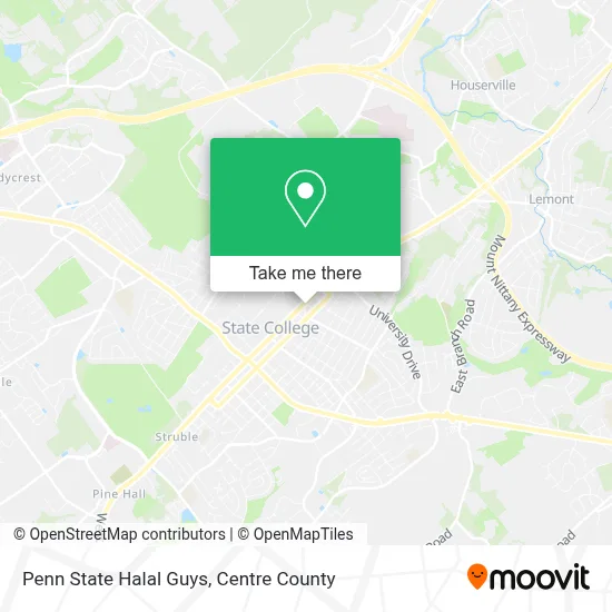 Penn State Halal Guys map