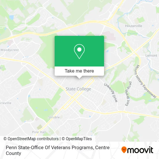 Penn State-Office Of Veterans Programs map