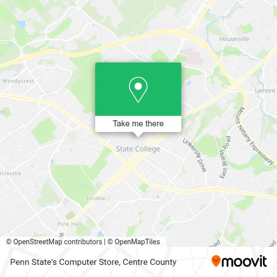 Penn State's Computer Store map