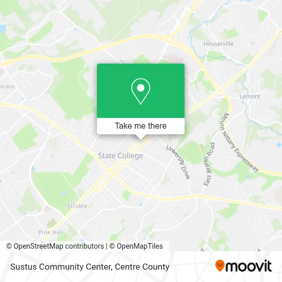 Sustus Community Center map