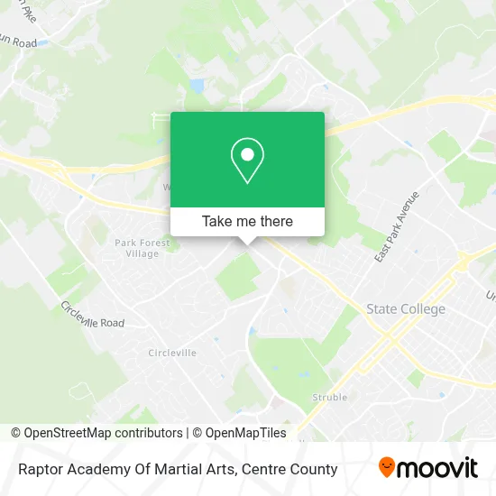 Raptor Academy Of Martial Arts map