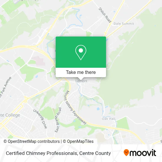 Certified Chimney Professionals map