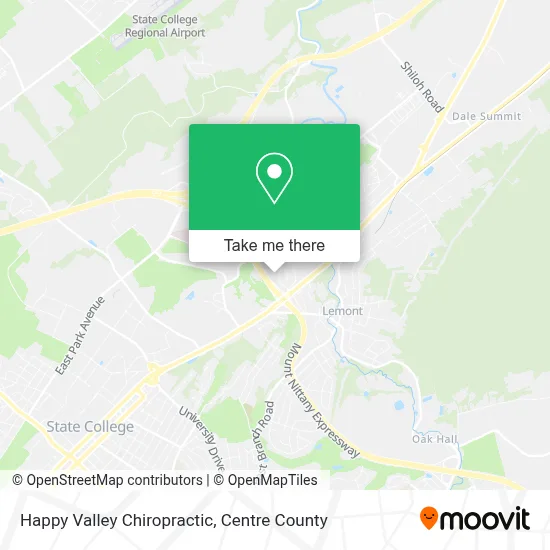 Happy Valley Chiropractic map
