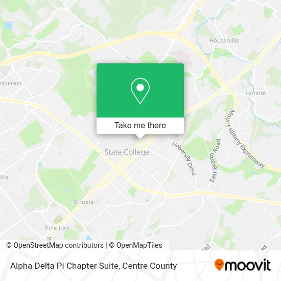 Alpha Delta Pi Chapter Suite map