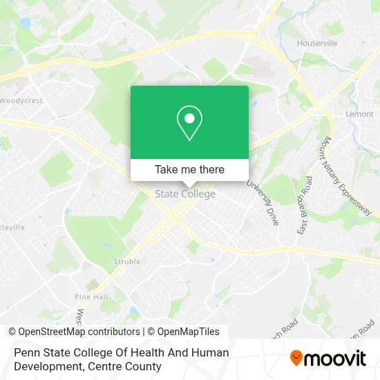 Penn State College Of Health And Human Development map