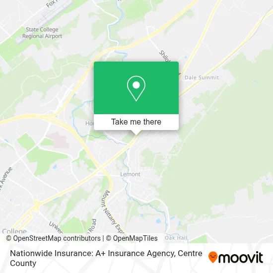 Nationwide Insurance: A+ Insurance Agency map
