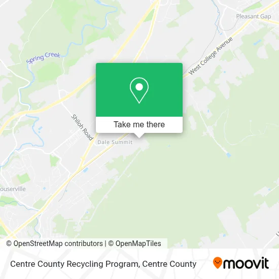 Centre County Recycling Program map