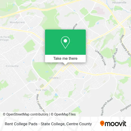 Rent College Pads - State College map