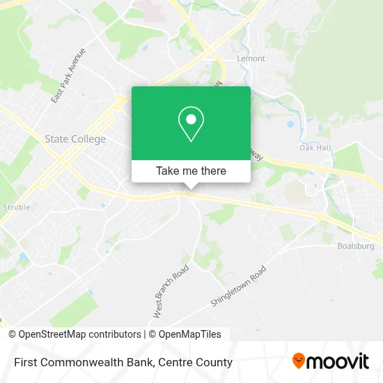 First Commonwealth Bank map