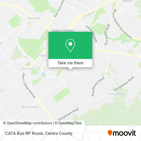 CATA Bus RP Route map