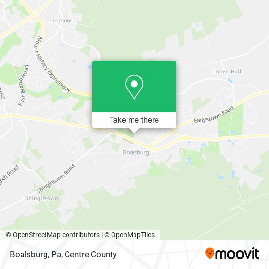 Mapa de Boalsburg, Pa
