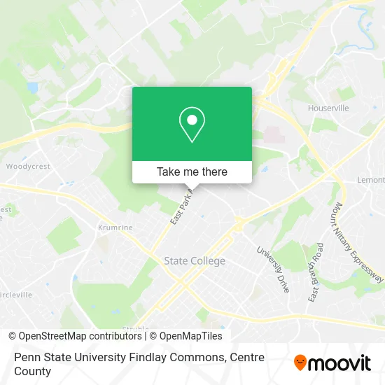 Penn State University Findlay Commons map