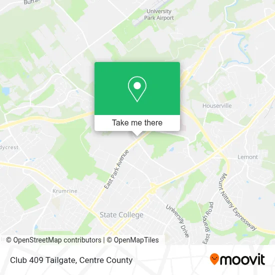 Club 409 Tailgate map
