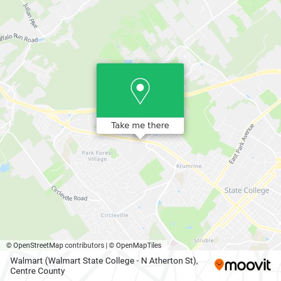 Mapa de Walmart (Walmart State College - N Atherton St)